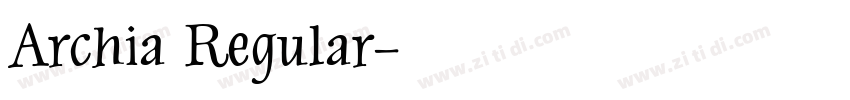 Archia Regular字体转换